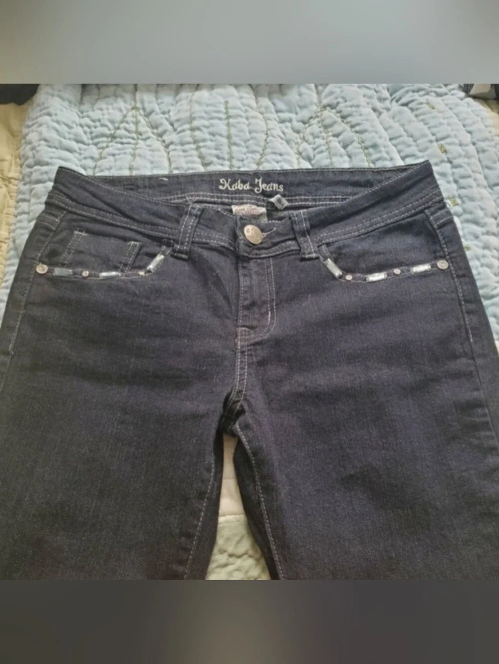NWOT Black skinny jeans with bling - Picture 3 of 4